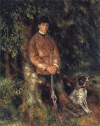 Pierre Renoir Alfred Berard and his Dog oil painting on canvas
